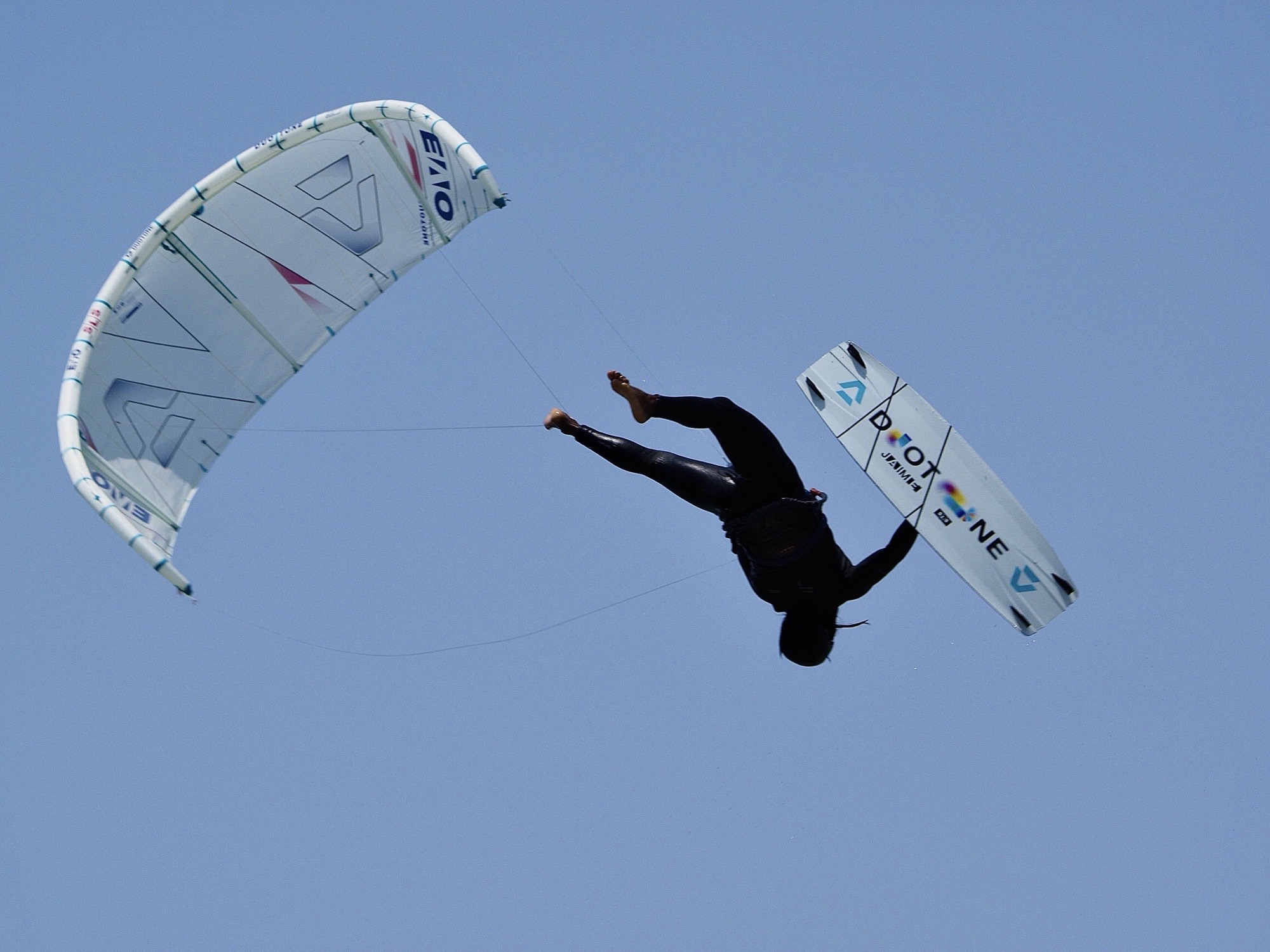Kite coach Beto Gómez on the water in Atins, Lençóis Maranhenses, Brazil